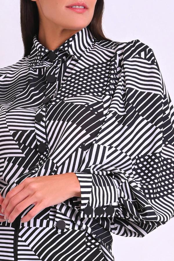 CAMISA MANGA BUFANTE ESTAMPADA