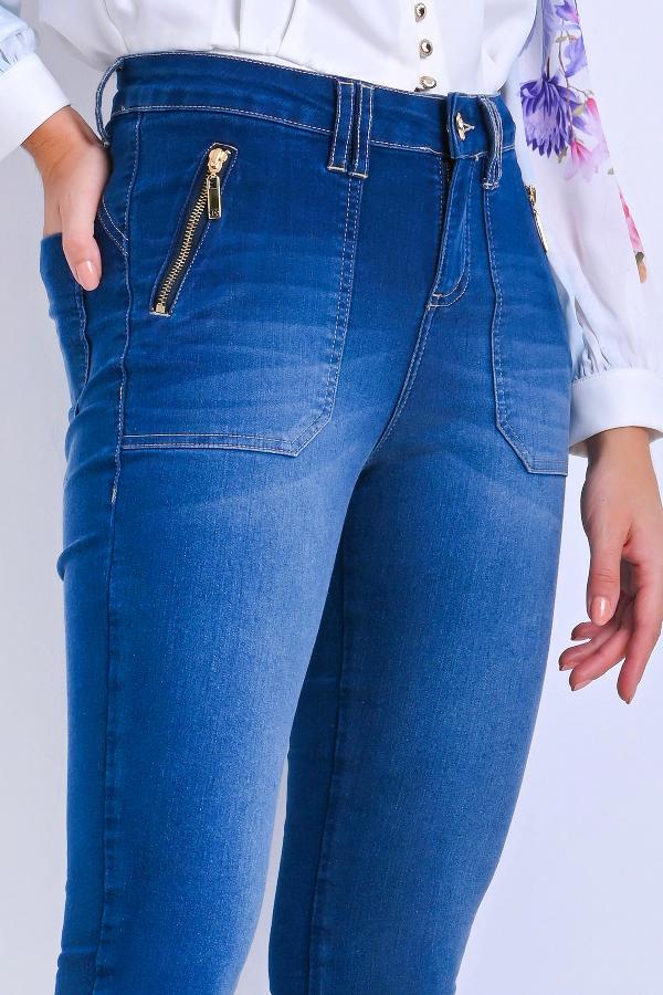 PANTALON SKINNY CON ZIPERES BOLSILLO