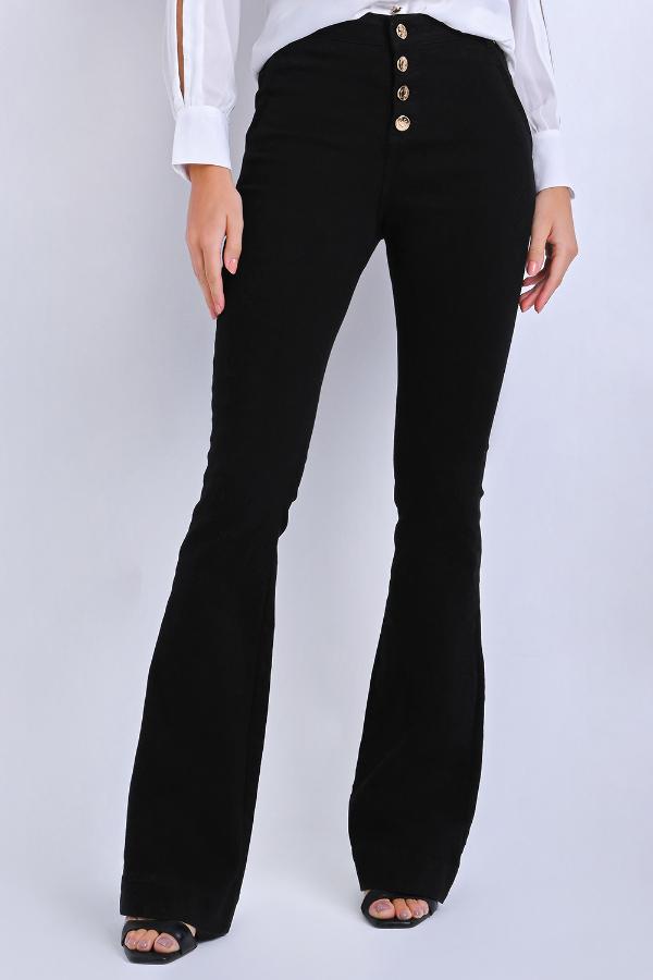 PANTALON FLARE CINTURA ALTA