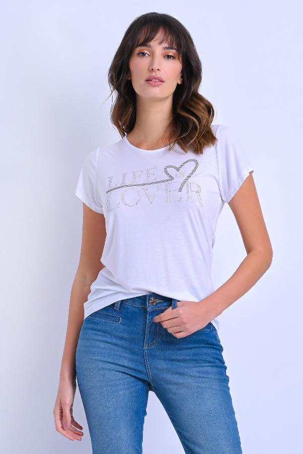 T-SHIRT BASICA CON HOT FIX