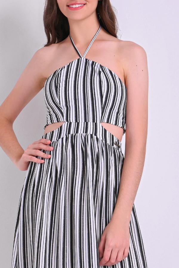 VESTIDO LONGO CON APERTURA CINTURA
