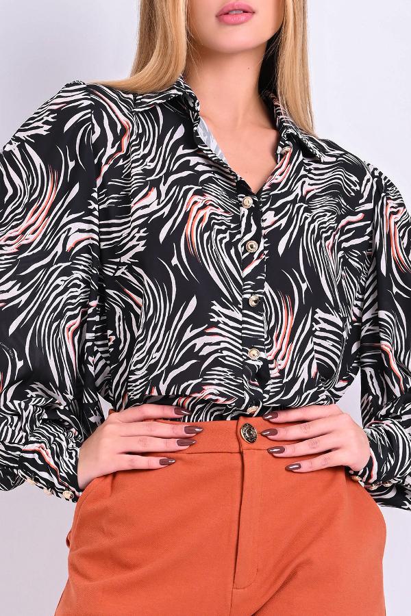 CAMISA MANGA ABULLONADA
