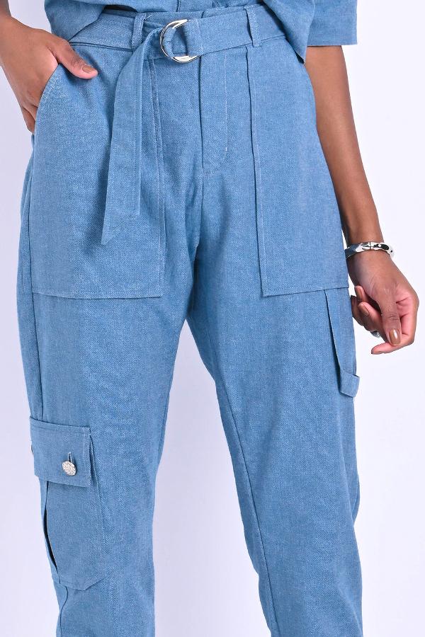 PANTALÓN SLOUCH CON CINTURÓN