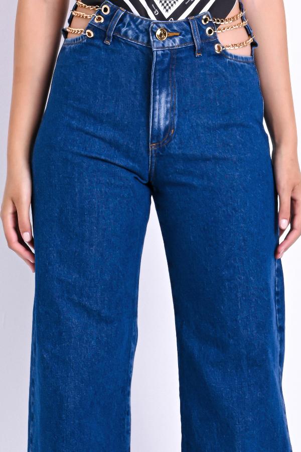 PANTALON WIDE LEG CON CORREAS
