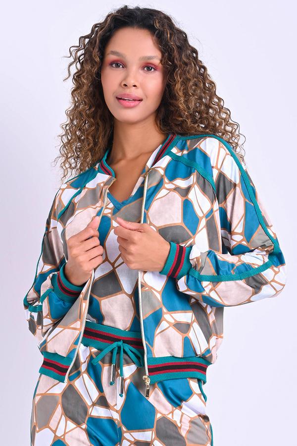 CHAQUETA BOMBER CON RIBANA