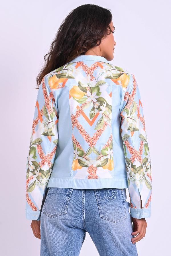 CHAQUETA SLIM ESTAMPADA